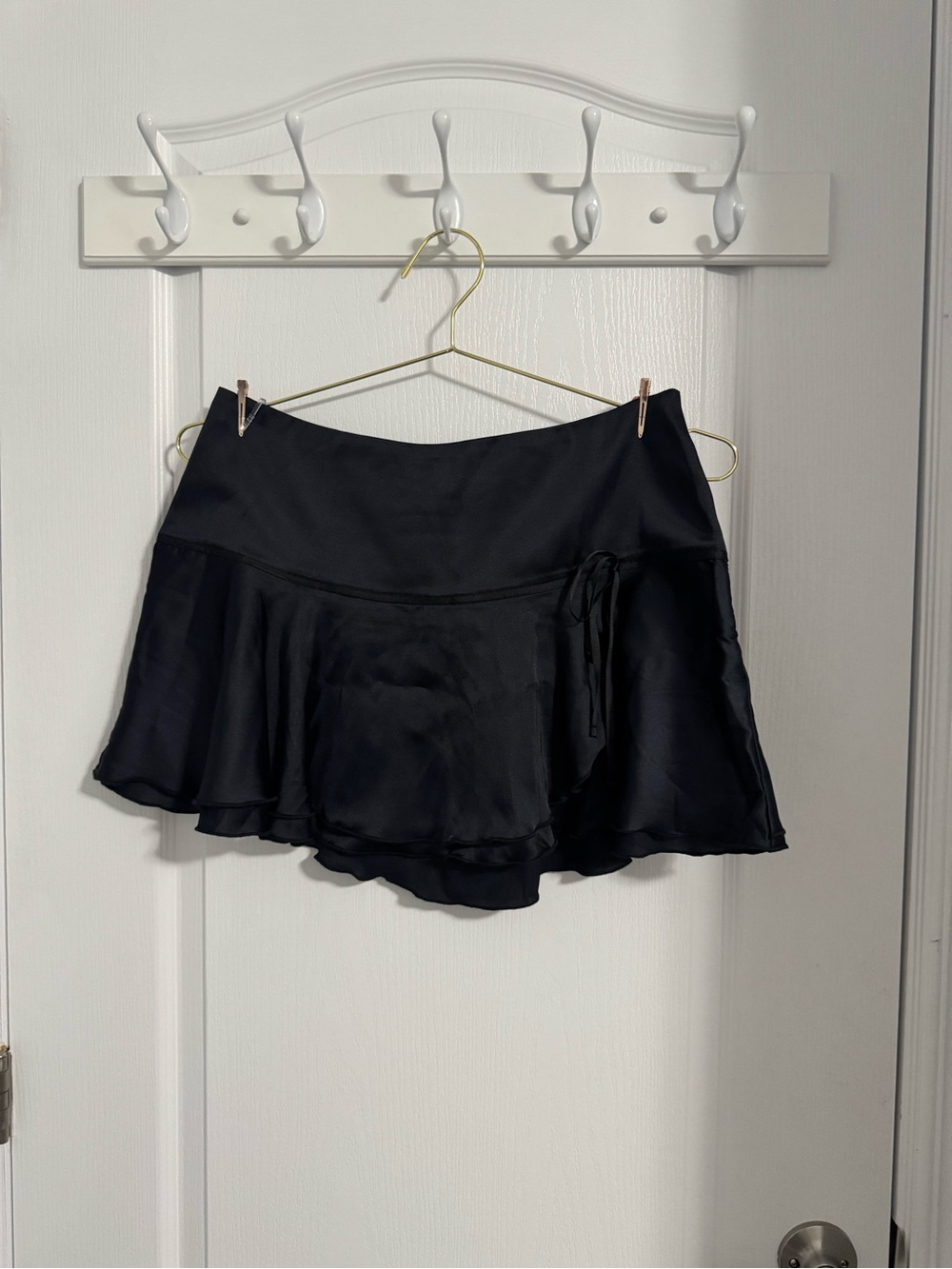 Kimchi Blue Black Mini Skirt with Tiered Ruffles